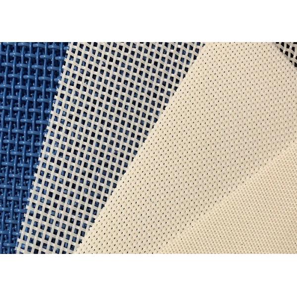 White Food Drying Polyester Mesh Belt Plain Weave 10mm Hole