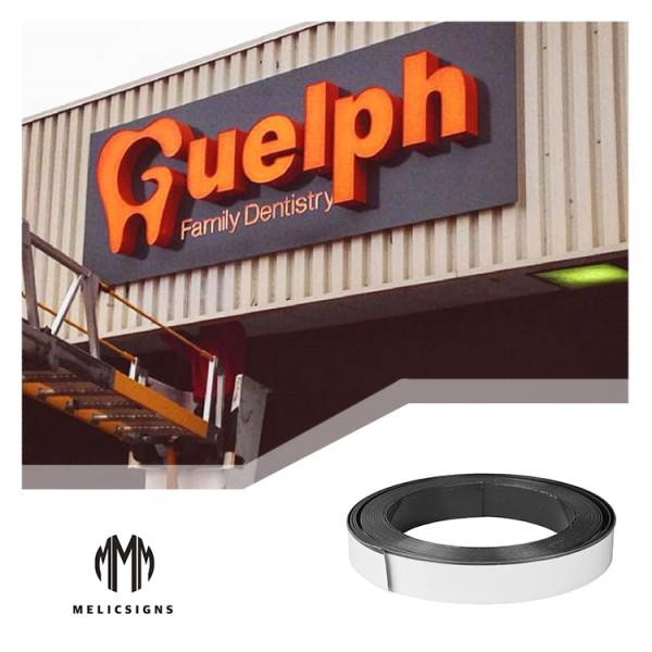 Quality Anodized 100 Meters One Edge Aluminum Trim Cap Coil with One Side Edge for sale