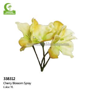 Plastic Stem Real Touch Artificial Flowers , Cherry Blossom Artificial Flowers