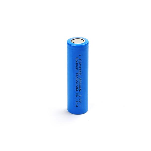 Quality Rechargeable ICR18650 3.7 V 2000mAh Lithium Battery Odorless for sale