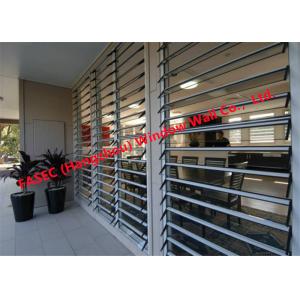 Windproof Aluminum Storm Windows Jalousie Louver Windows With Screen Mesh