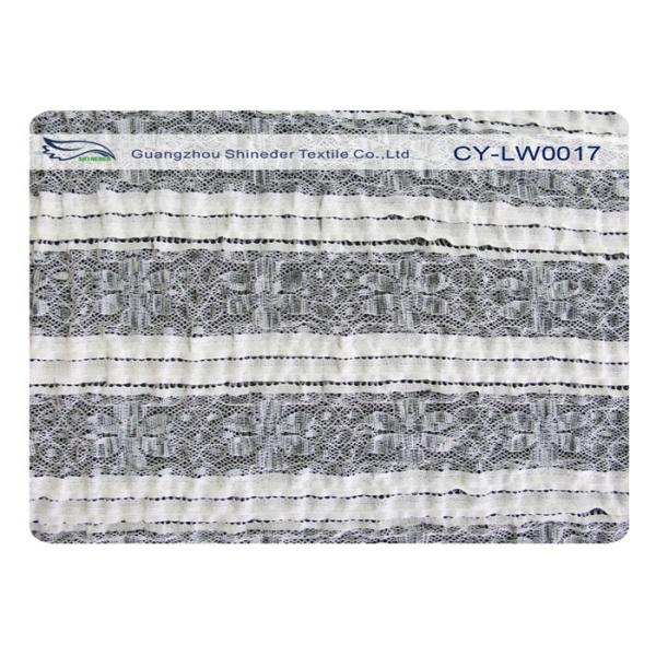 Quality Dramatic Charming Stretch Lace Fabric For Shirt Bag , Polyester Spandex Fabric CY-LW0017 for sale
