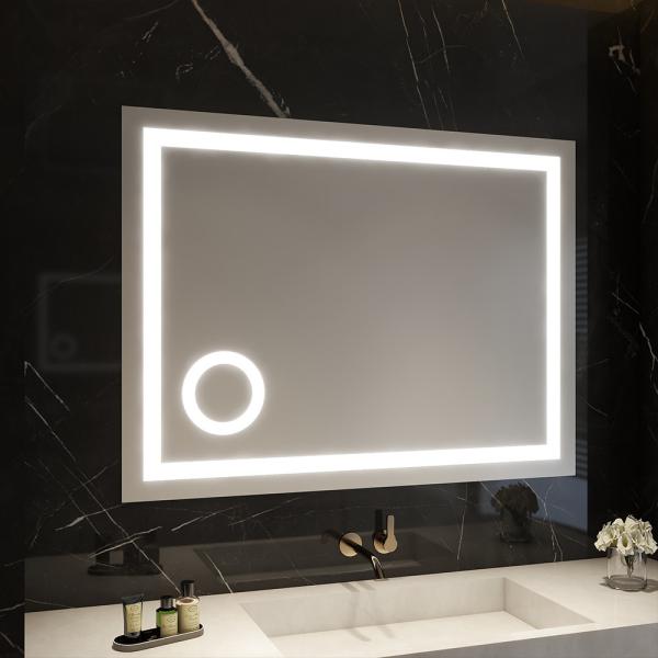 Regulable Brightness Custom Led Mirror Unadorned Style Energy Efficient