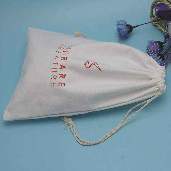 Lightweight Organic Cotton Storage Bag For Handbag Screen Printing Logo