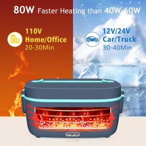 1.8L Electric Food Warmer Lunch Box 5 In 1 Portable Voltage 110v