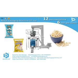 Vertical form fill seal packaging machine for popcorn with 10 heads weigher