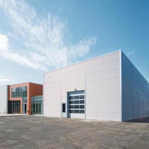 China Sandwich Panel Wall Prefab Steel Warehouse Long Span Grid Structure Quick Assembled on sale