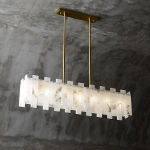 Buy cheap Iron Scagliola High End Pendant Lights With Marble Lampshade from wholesalers