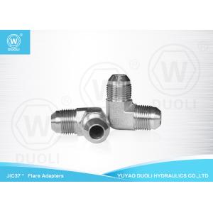 Buy cheap 90 Degree Elbow Hydraulic Bulkhead JIC Flare Fittings , Male 37° JIC Flare Fitting Adapter from wholesalers