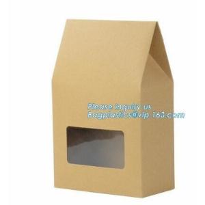 baguette brown kraft paper bag with clear window french bread paper bags,Printed