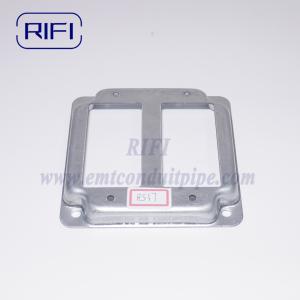 Buy cheap 4" Square Metallic Surface Cover 2 Duplex Receptacle from wholesalers