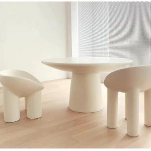 Buy cheap Art Elephant Legs Hotel Coffee Table Fiberglass Simple Round Dining Table Chairs Set from wholesalers