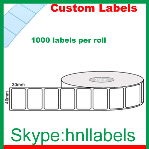 Buy cheap Thermal Transfer Labels 40mmX30mm/1 Plain Transfer Roll Removable, 1,000Lpr, 38mm core from wholesalers