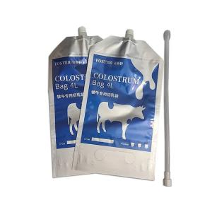 Buy cheap 4L Aluminum Foil / Silicone Calf Colostrum Bags With Spout Tube from wholesalers