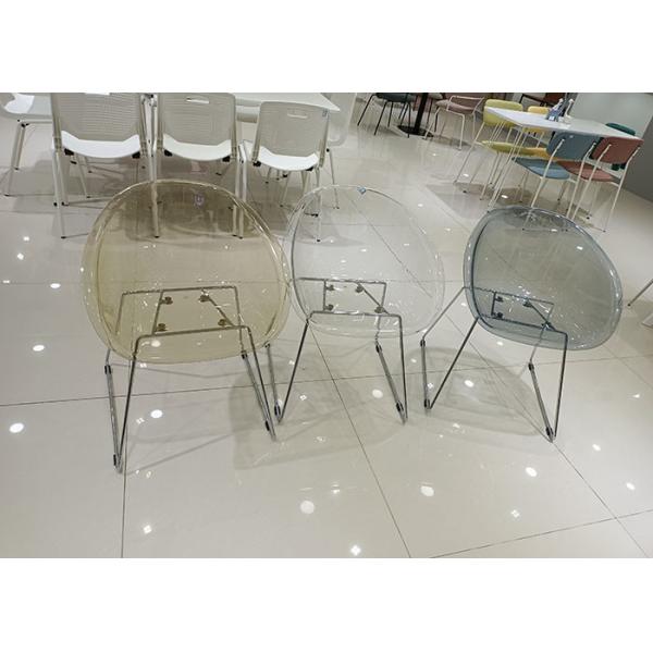 Quality Transparent White Acrylic Dining Chairs Polycarbonate Resin UV Resistant for sale