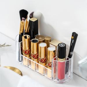 Buy cheap H6.8cm Humanized Plastic Makeup Storage Box With Compartments Shelf from wholesalers