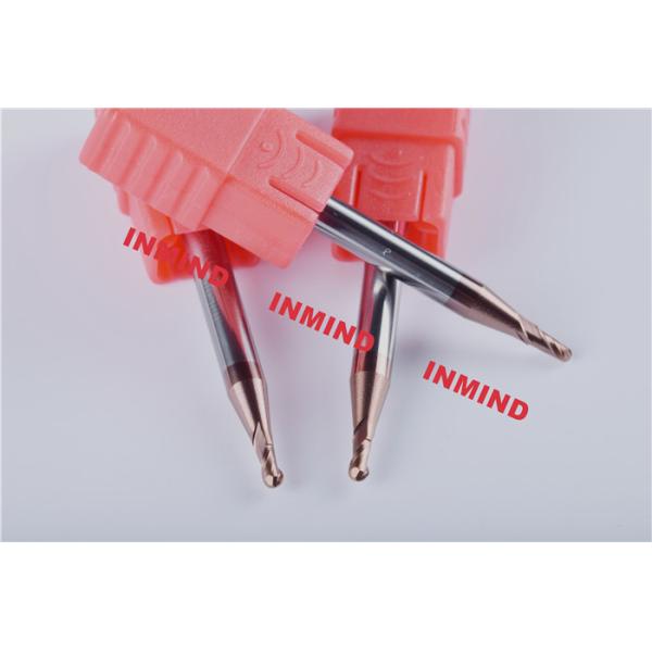 Quality 0.6mm SiN Coating HRC55 2 Flute Micro End Mill Ball Nose R0.25 / R0.3 mm for sale