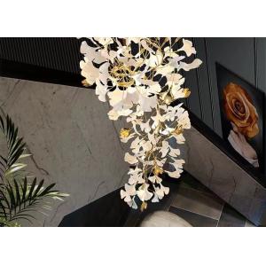 Buy cheap Restaurant Projects Large Custom Made Lamp White Ceramic Flower Pendant Light Leaf Chandelier from wholesalers