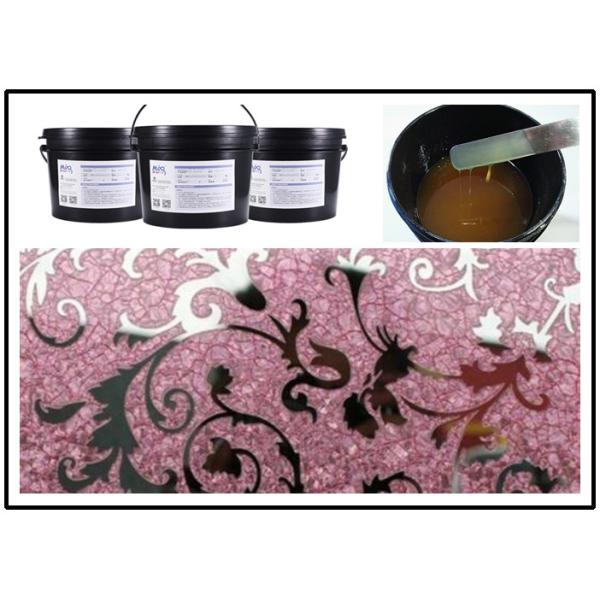 Buy cheap Coarse Ice Flower Effect UV Silk Screen Over Printing Varnish Silkscreen Varnish Rub Resistance from wholesalers