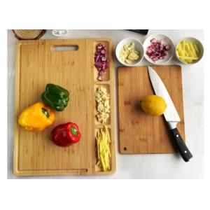 Buy cheap Varnished Surface Bamboo Cutting Board Set With 3 Separate Compartments from wholesalers