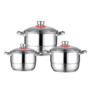 Buy cheap Wholesale TOP Seller Kitchen Silver 6 PCS Soup Pots Steamer Pot Deep Steaming Pot Sets For Cooking from wholesalers