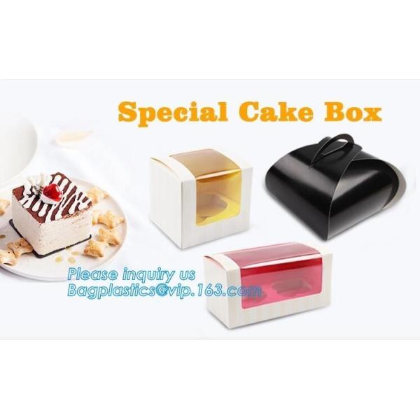 Wholesale custom Paper Cookies packing Cake Box with PVC window,Wholesale