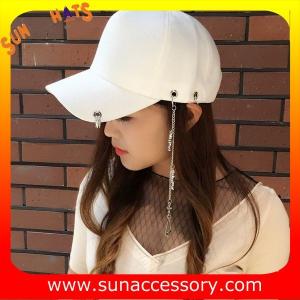 Buy cheap QF17016 Sun Accessory customized wholesale baseball caps and hats for ladies ,caps in stock MOQ only 3 pcs from wholesalers
