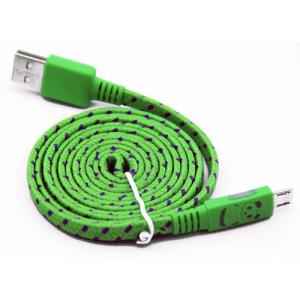 Buy cheap Flat Micro USB2.0 Data Cable with Panda Glowing & Fabric Mesh from wholesalers