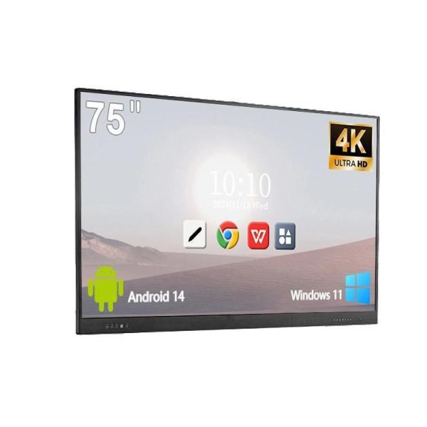 Buy cheap 75" Android14.0 APPs Interactive Touch Screen Presentation Board LCD Style For Business Meetings Whiteboard from wholesalers