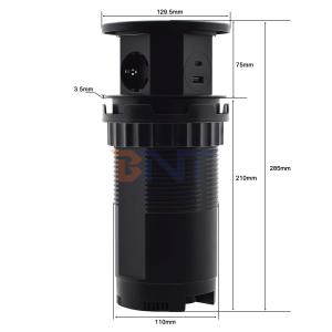 Buy cheap OEM/ODM Smart Pop-Up Power Outlet Aluminum Tabletop Socket with 3 AC Outlets & 2 USB Ports IP44 Standard for Charging from wholesalers