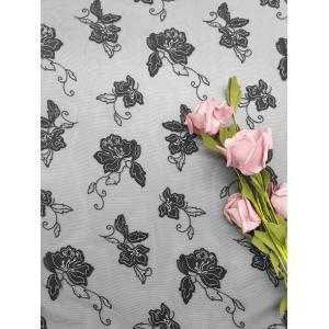 Buy cheap Recycled Laser Cut Applique Embroidery Fabric For Evening Dress from wholesalers