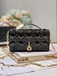 Buy cheap Branded Lady Dior Patent Clutch Small Pearl Black Flip Closure from wholesalers