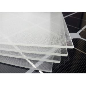Tempered Low Iron Clear Glass , Extra Clear Flat Solar Glass For Solar