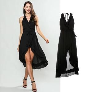 Buy cheap 2019 New Fahion Halter Neck Wrap Dress for Women from wholesalers