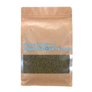 China OEM Factory food grade white kraft paper bread bag for restaurant oil proof popcorn Packaging bag,paper bags with flat h on sale