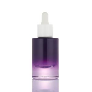 Buy cheap New design small ombre purple white pump 30ml  empty serum container dropper bottle from wholesalers