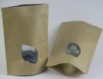 Buy cheap Kraft Brown Paper Tea Bag Foil Lined With Window / Stand Up Green Tea Pouch Zip from wholesalers