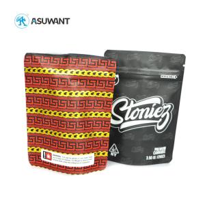 Buy cheap Custom Printed 3.5g Small Smell Proof Pouch Bag For CBD Weed Weed from wholesalers