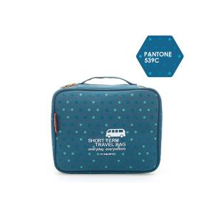 Fashion Custom Square Makeup Toiletry Bags With Large Storage Mesh Pockets