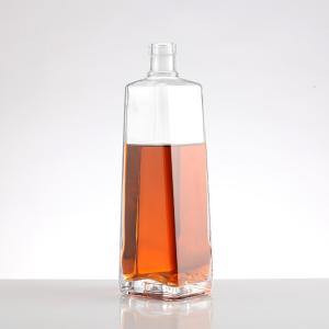 Buy cheap Super Flint Glass 750ml White Liquor Bottle with Cap Accepts Customization from wholesalers