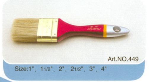 High quality chinese factory wooden handle gold plated pure bristle paint brush