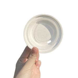 Buy cheap Compostable Sugarcane Bagasse Pulp Disposable Coffee Cup Lids from wholesalers