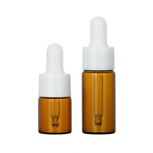 Buy cheap Engraving Cosmetic Dropper Bottle 1oz Capacity Amber Clear Round from wholesalers