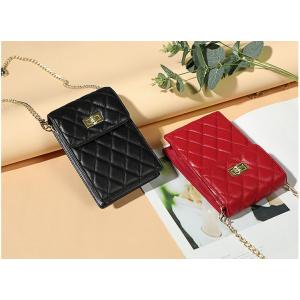 Buy cheap 2019 new leather mini small change small bag vertical versatile rim-mesh sheepskin cell phone bag from wholesalers
