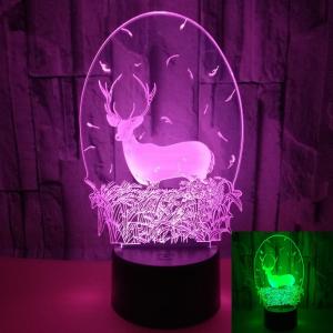China Foreign trade hot sale deer moon 3D night lights LED visual decoration atmosphere gift table lamp on sale