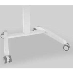 Buy cheap Office Furniture Modern Design White Height Adjustable Gas Lift Computer Table with Wheels from wholesalers