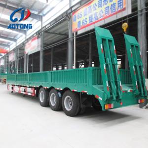Buy cheap 80T Low Bed Semi Trailer Heavy Loader Lowboy Truck Trailers with Custom's Requirement from wholesalers