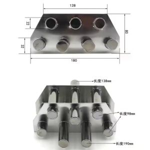 Buy cheap Custom Permanent Strong Magnet Grid 12000 Gauss Neodymium Bar Rod Separator Stainless Filter High Magnetic Hopper Grate Magnet for lithium battery from wholesalers