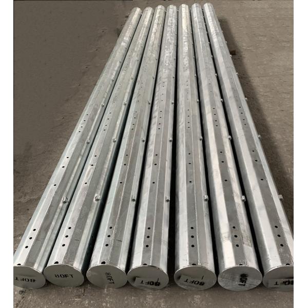 Buy cheap Dodecagonal Power Transmission Pole 80Ft 5.5mm Galvanized Steel Q460 from wholesalers