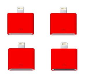 Buy cheap Fashionable 30 Pin to 8 Pin Data Sync Adapter for iPhone 5 5s 5c iphone4 cable cord Red product